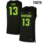 Youth Steven Izzo Michigan State Spartans #13 Nike NCAA Black Authentic College Stitched Basketball Jersey OV50E48XZ